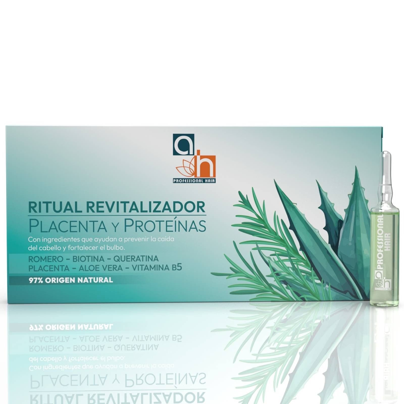 AH PROFESSIONAL HAIR AMPOLLA RITUAL REVITALIZADOR PLACENTA Y PROTEINAS 10 ML 10 UNIDAD
