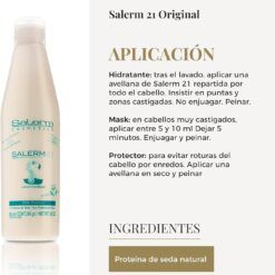 SALERM - Acondicionador de Pelo Instantáneo - Salerm 21 Silk Protein - 250 ml - sin Aclarado o con Aclarado - con Proteínas de Seda - Protector del Calor e Hidratante